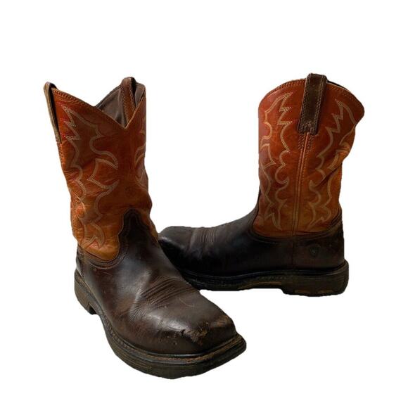 Ariat WorkHog Square Steel Toe Work Boot Dark Earth 10006961 Men 10.5 D - Picture 1 of 8
